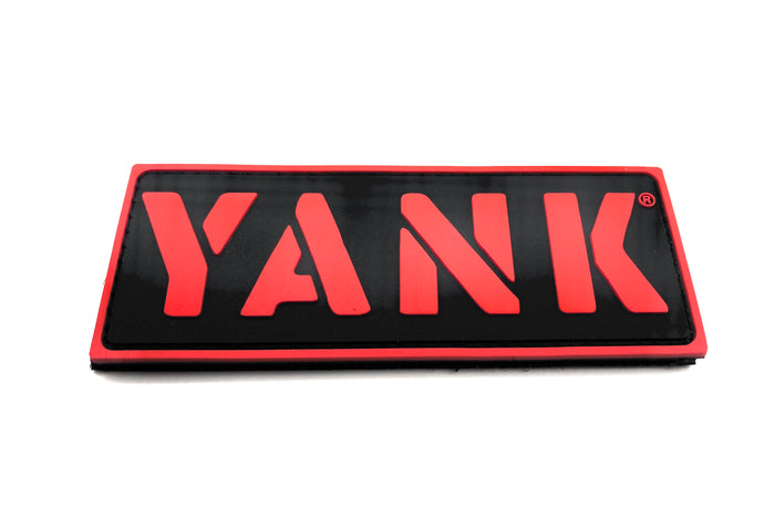 YANK  PVC Velcro Patch — Red & Black